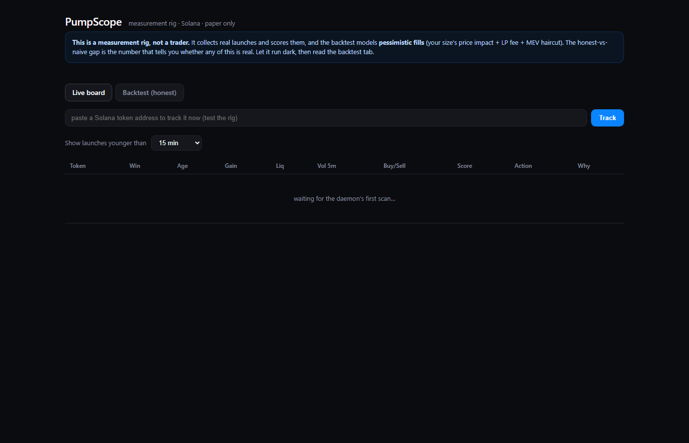 PumpScope dashboard